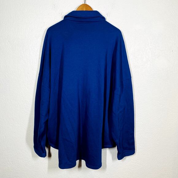 Savage x Fenty Xssential Oversized Button Up Shirt Sweatshirt Blue Casual - 14 - Picture 5 of 7